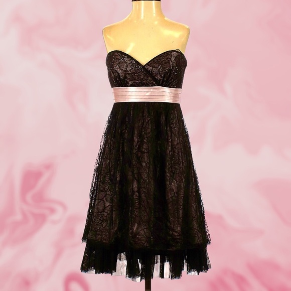 BCBG Max Azria lace and silk party dress. Rare. - Picture 1 of 6